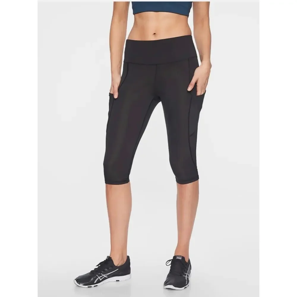 Athleta All In Crop Legging Black #210144 - Size: Small - Picture 1 of 10